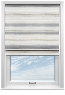 Ombre Velvet, Silver - Motorised Roman Blind